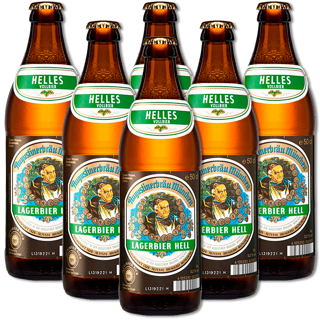 Augustiner-Bräu München - Lagerbier Hell - Helles Lager (6-Pack)